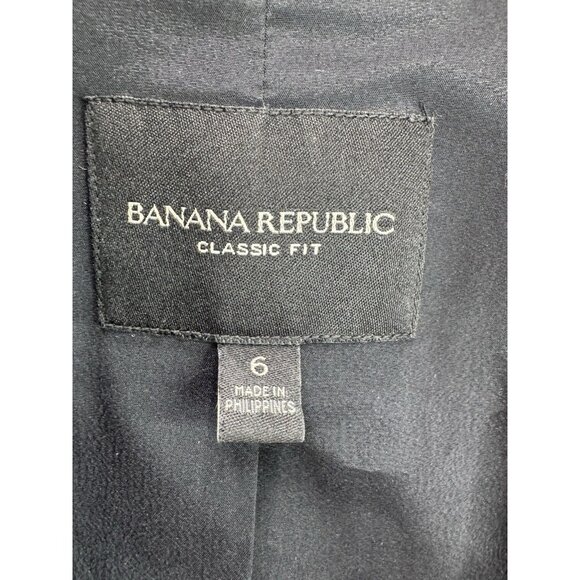 Banana Republic Women's Classic Fit Blazer Size 6 Gray Preppy Office - Picture 7 of 9
